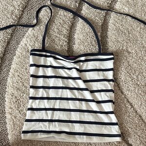 Edikted Black and White Striped Tank Top